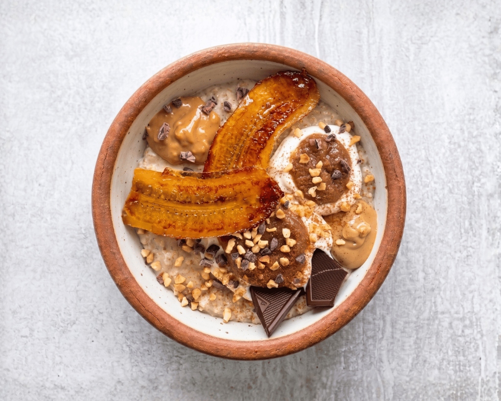Sea Moss Creamy Oatmeal with Caramelized Bananas and Dark Chocolate — Isle of Moss Recipe